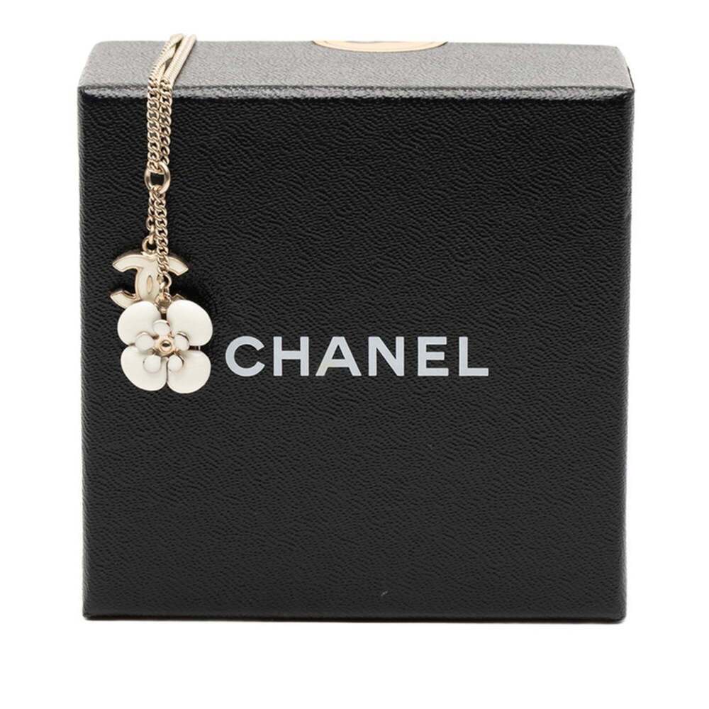 CHANEL Authentic White Logo Necklace - Picture 4 of 5